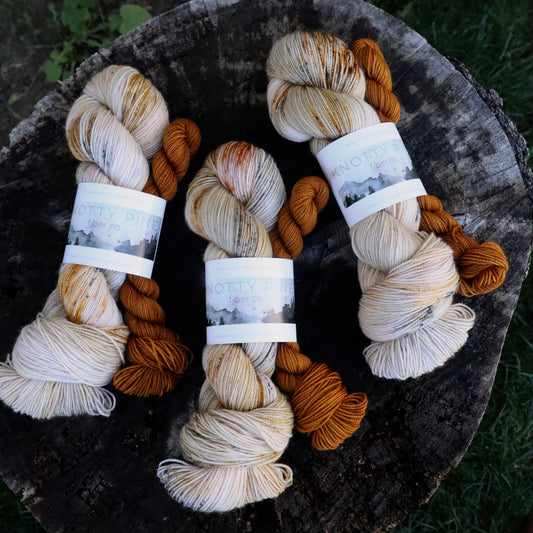 White Pumpkin & Pumpkin Sock Set (Ready to Ship)
